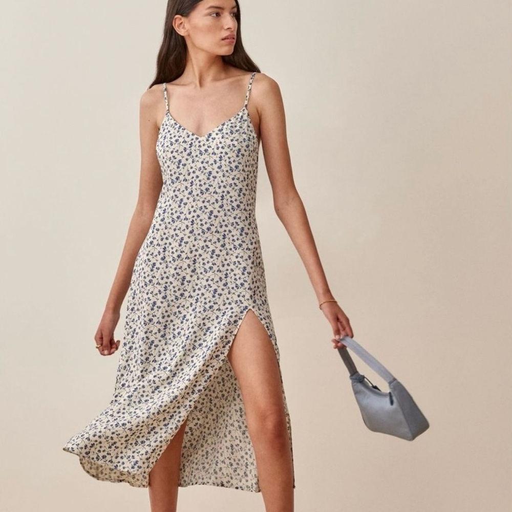 Reformation Domini Midi Floral Dress